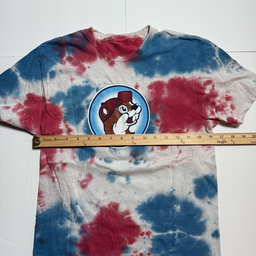 Buc-ee's 2022 Tie Dyed 4th of July Let's Get Poppin' Men Small T-Shirt Fireworks - Picture 6 of 6